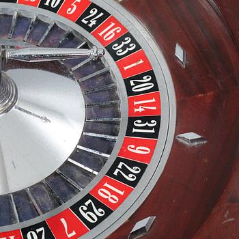 A roulette wheel, second half of the 20th century.