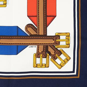 Hermès, A 'Sangles' silk scarf.