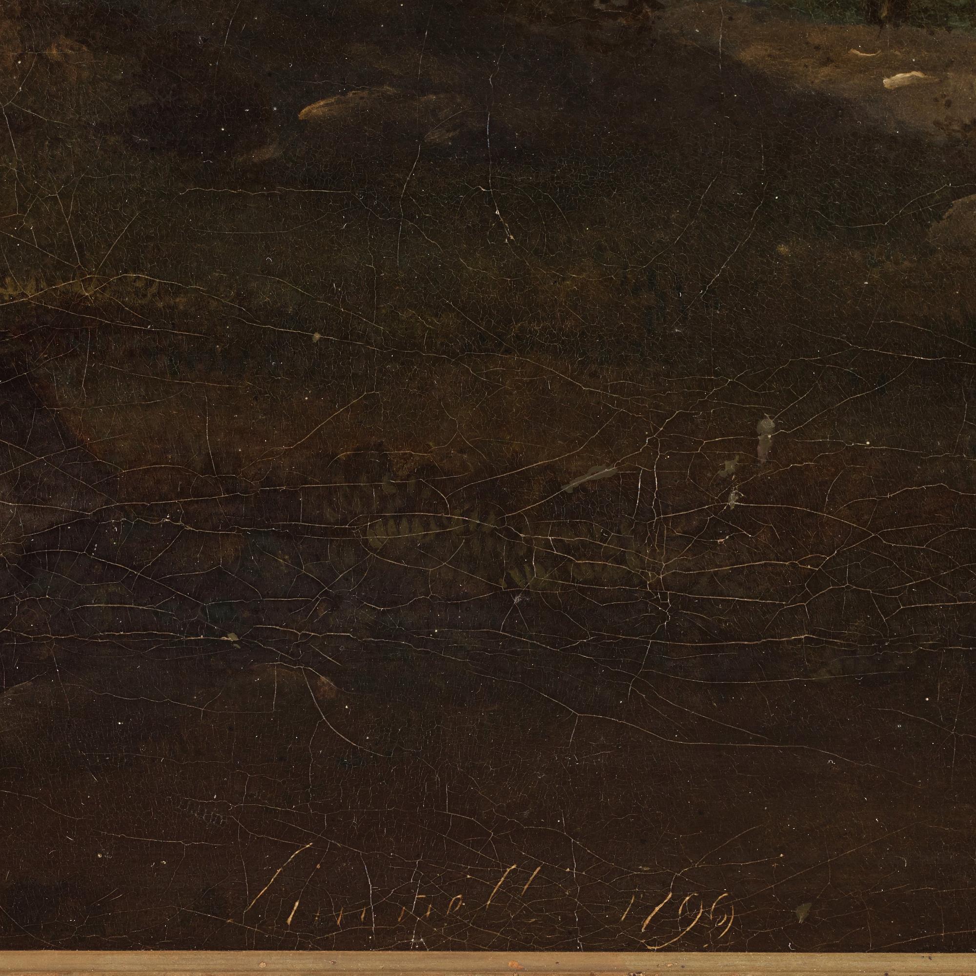 Pehr Emanuel Limnell, Park landscape with manor house/Pastoral landscape with waterfall.