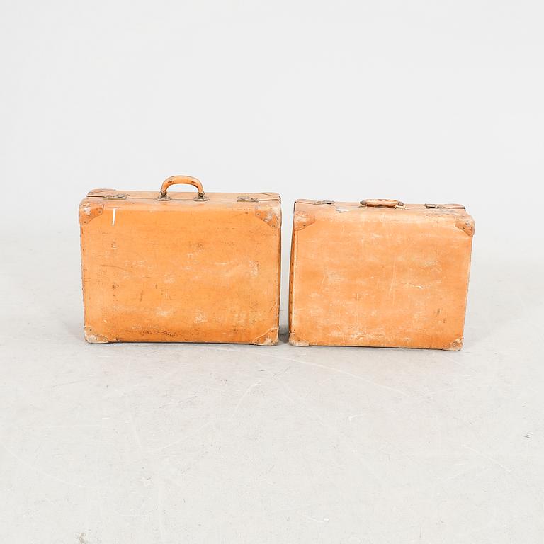 A set of two suitcases "Unica" from Tidan AB Mariestad first half of the 20th century.