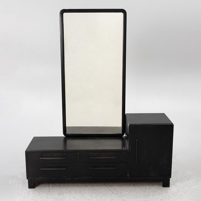 Byrå med spegel, funkis, 1900-talets första hälft.