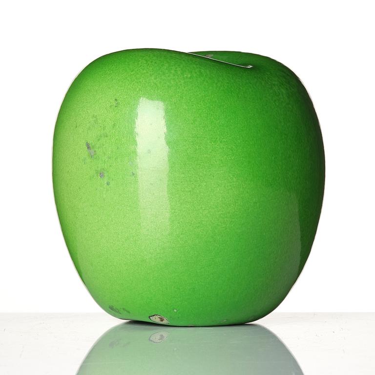 Hans Hedberg, a faience sculpture of  an apple, Biot, France.