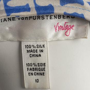 A Diane von Furstenberg Vintage silk wrap dress, size 10.
