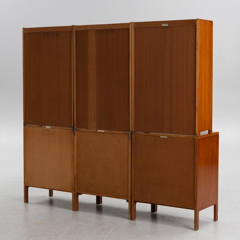 David Rosén, bookcases, 3 pcs, Nordiska Kompaniet, 1950s.
