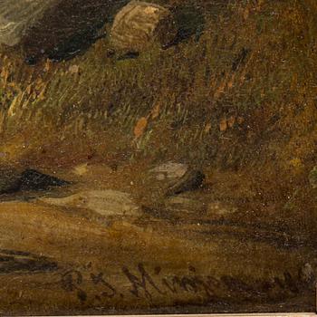 PETER JOSEPH MINJON, attributed to, oil on relined canvas, a pair, bears signature P.J. Minjon and dated 1864 and 186?.