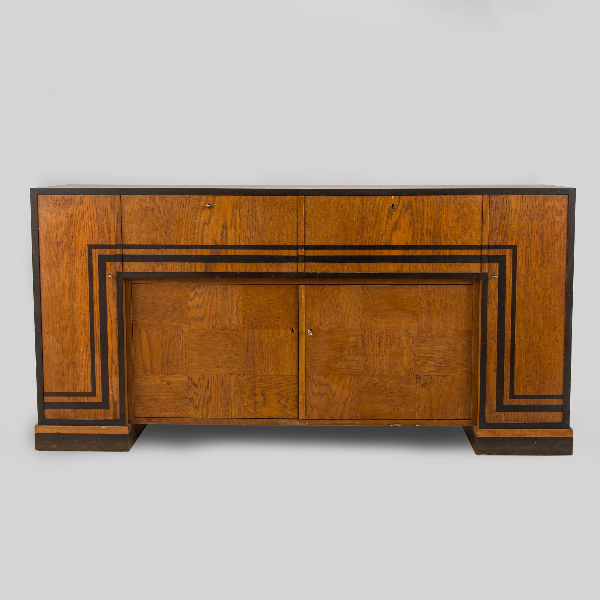 A 1930s functionalist style sideboard.
