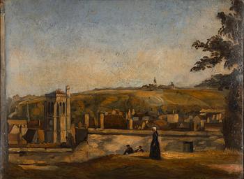 ÉMILE BERNARD, oil on paper panel, signed Émile Bernard.