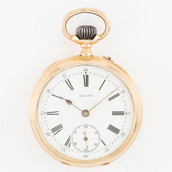 Halda, pocket watch, 49 mm.