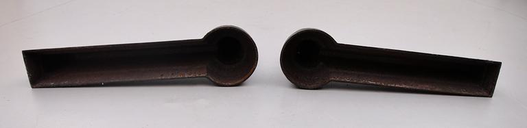 ELDHUNDAR, 1 par, gjutjärn och mässing, 1800-/1900-tal.