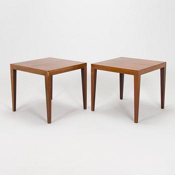 Severin Hansen, sivupöytiä, pari, malli 140, Haslev Møbelfabrik,Tanska, 1900-luvun puoliväli.