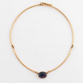 Collier 18K guld med opal.