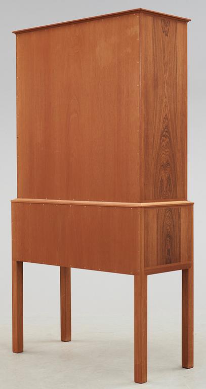 Carl Malmsten, A Carl Malmsten walnut and mahogany cabinet with floral inlays, Sweden 1959.