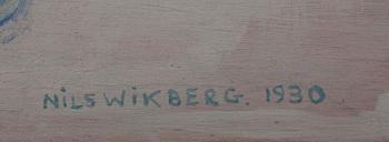 NILS WIKBERG, olja på skiva, signerad och daterad 1930.