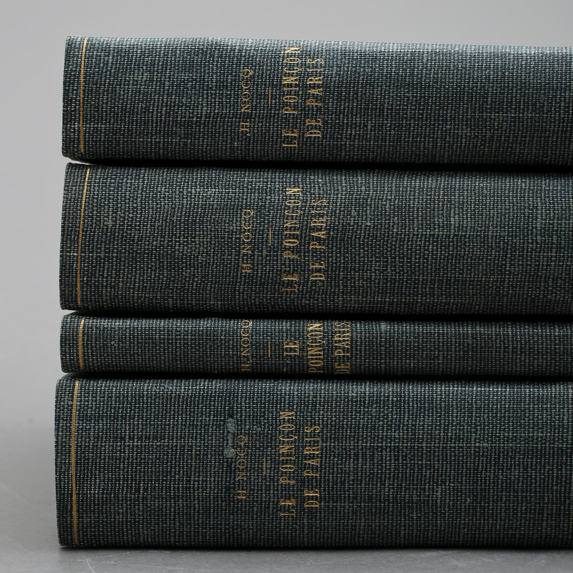 BÖCKER, 4 stycken, "Le poincon de Paris", av Henry Nocq, Paris 1927, 1928, 1931, 1931.