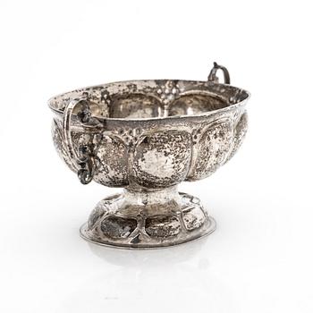 Silver brandy bowl, 19th century.