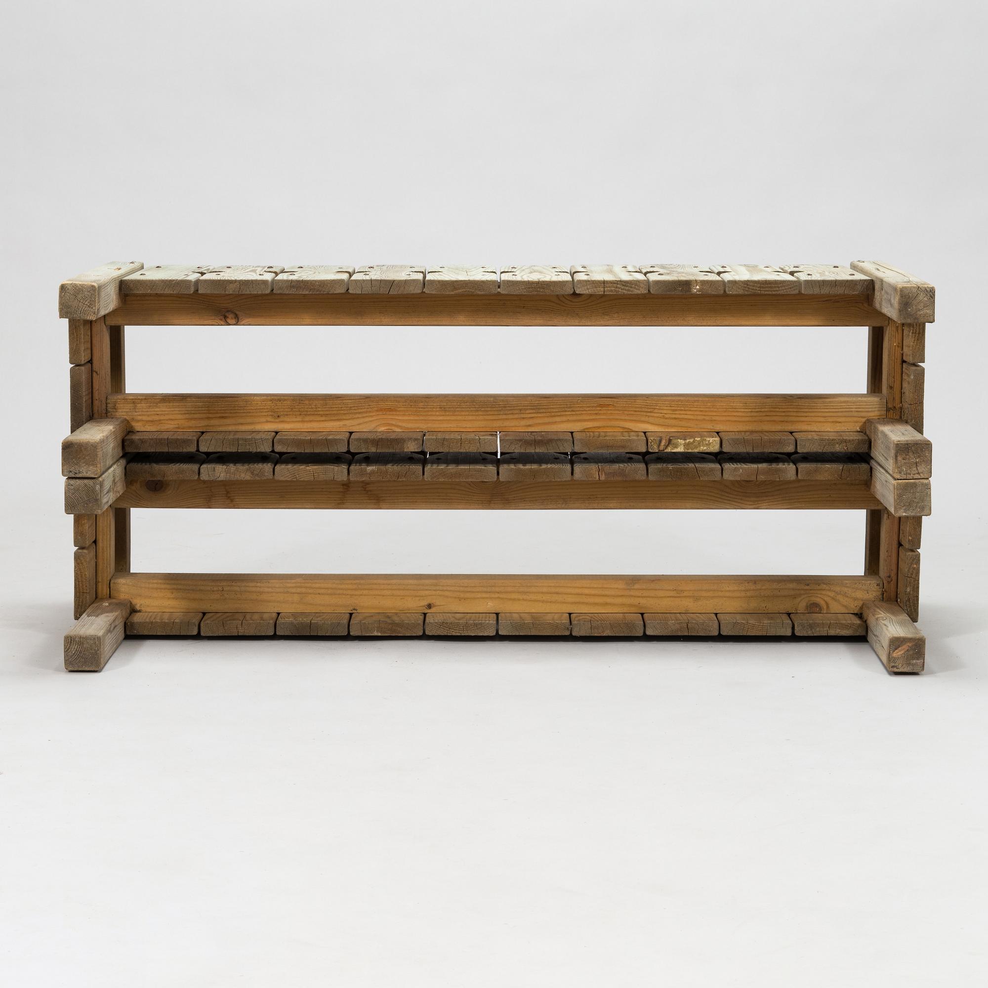 Blombänk, ett par, furu.