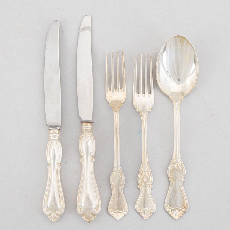 30 pieces of an "Olga" flatware set, GAB and C.G.Hallberg, Sweden, 1954-95.