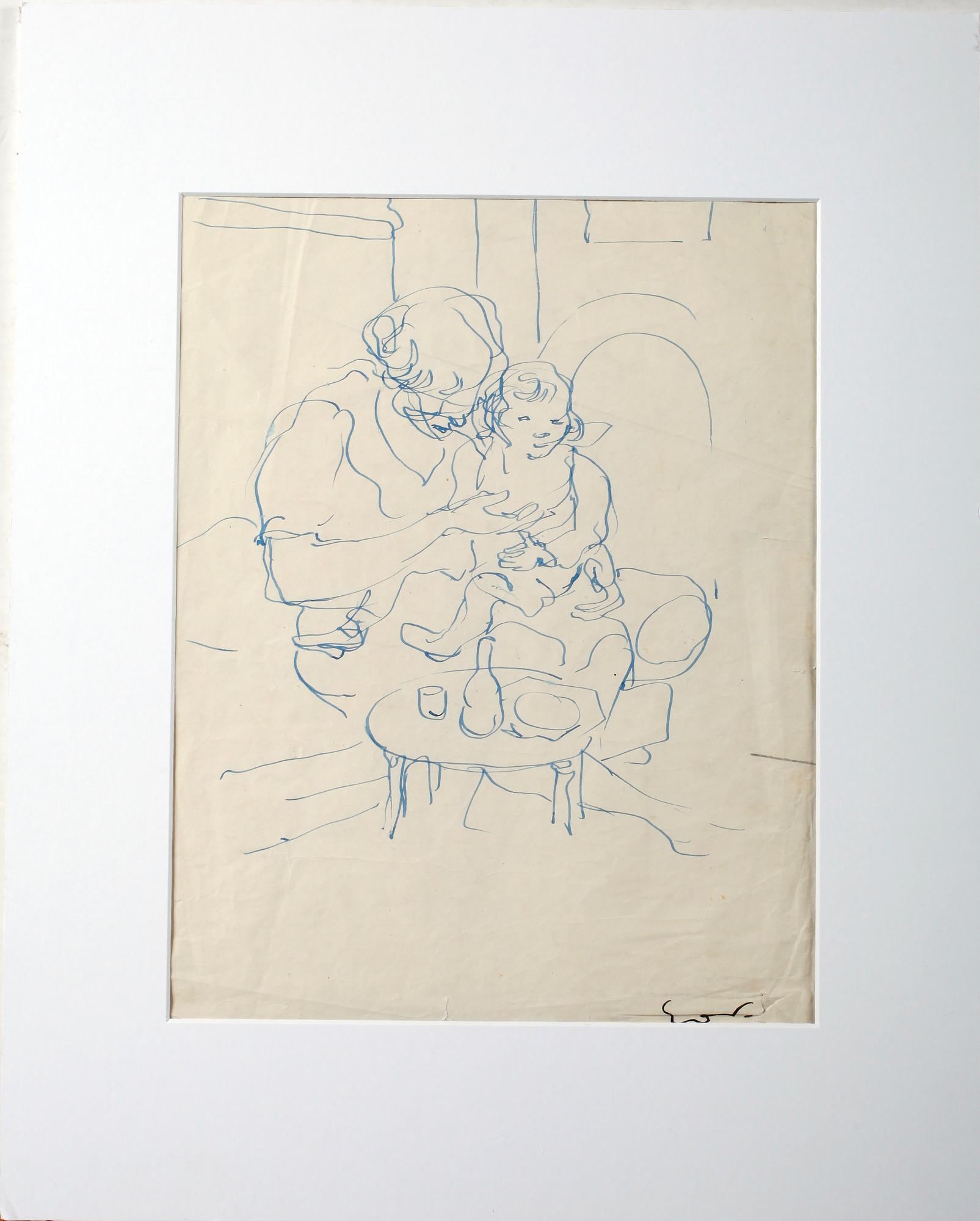 EMILE OTHON FRIESZ, teckning. Sign.