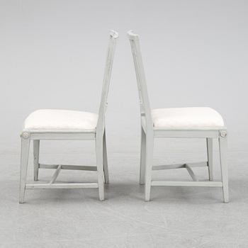 Six late Gustavian chairs by Johan Erik Höglander, master in Stockholm 1777.
