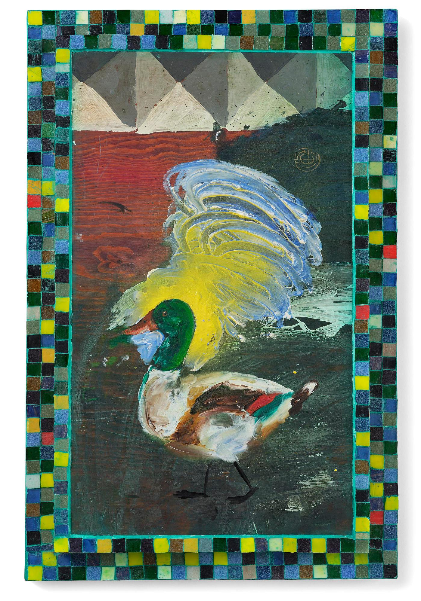 Ernst Billgren, "And på rutbakgrund".