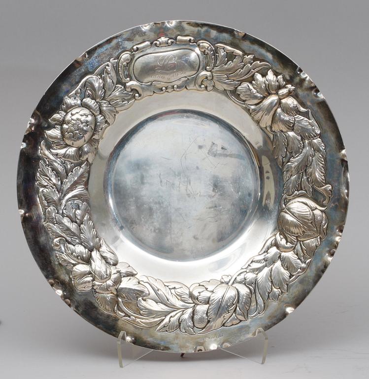 PRESENTERFAT, silver, barockstil, GAB, Stockholm 1935.