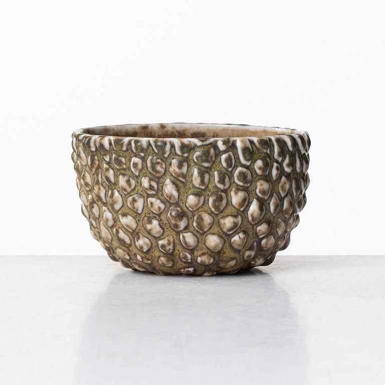 Axel Salto, a stoneware bowl in the budding style, Royal Copenhagen, Denmark.