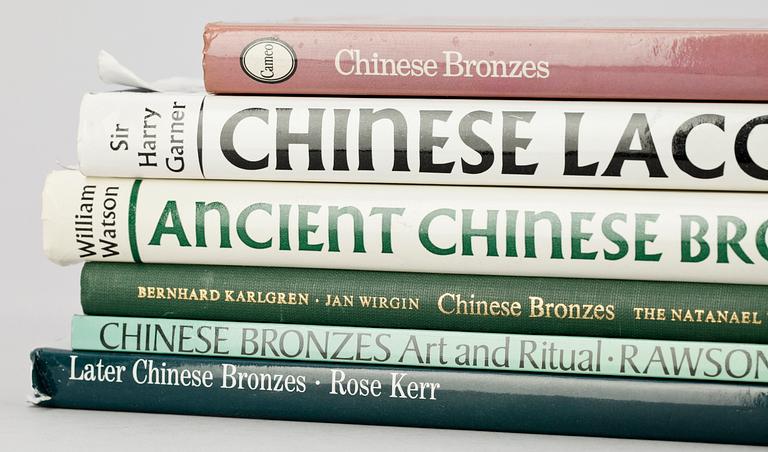 PARTI KINESISKA BRONSER OCH LACK LITTERATUR, 6 delar, bl a "Chinese lacquer", Sir Harry Garner, London 1979.