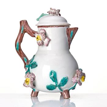 A Swedish Marieberg faience pot with cover, period of Ehrenreich, (1758-1766).