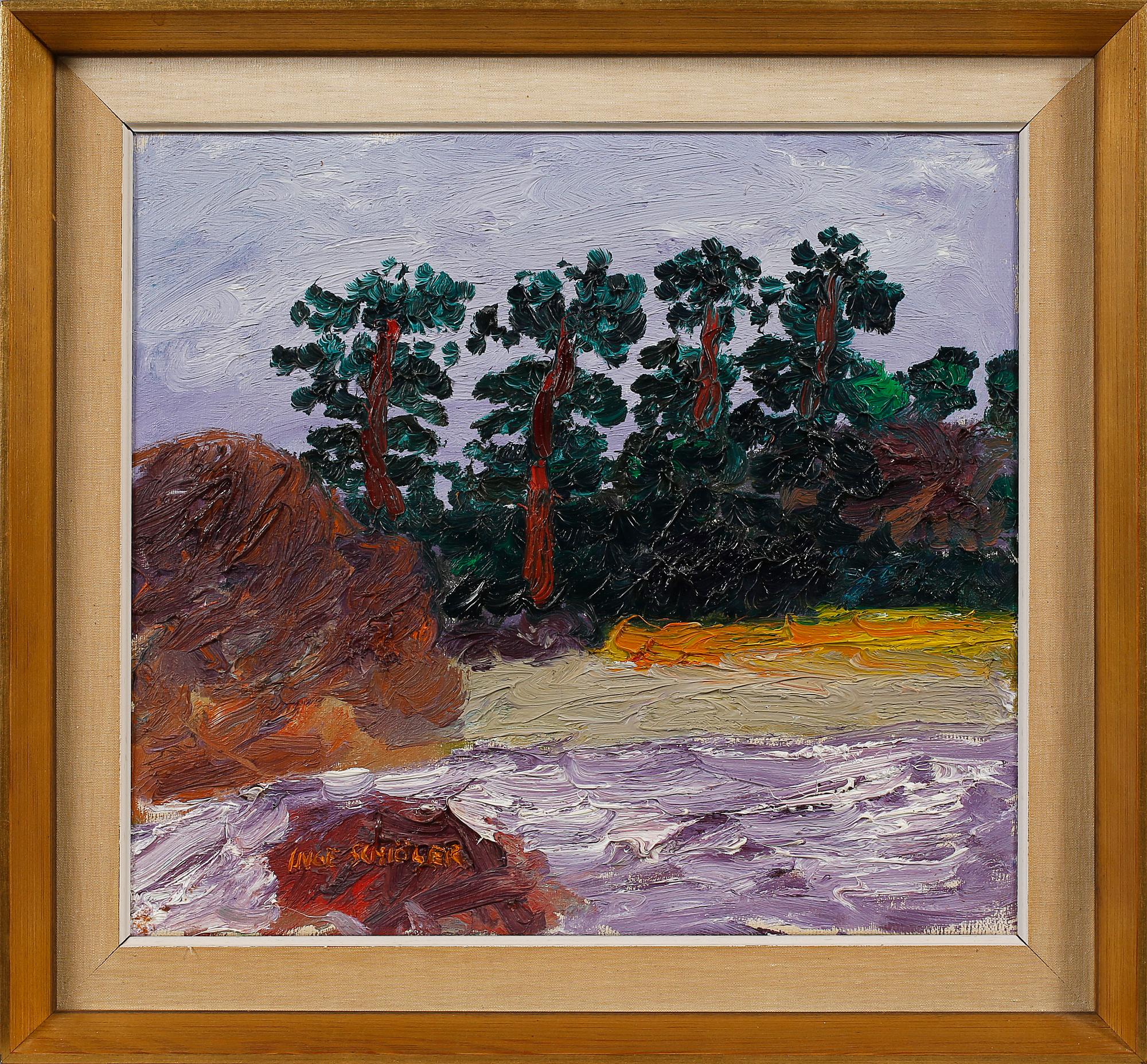 INGE SCHIÖLER, olja på duk, signerad.