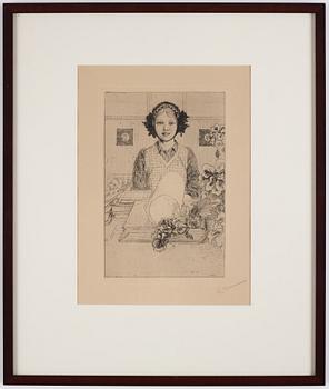 Carl Larsson, "Ung flicka".