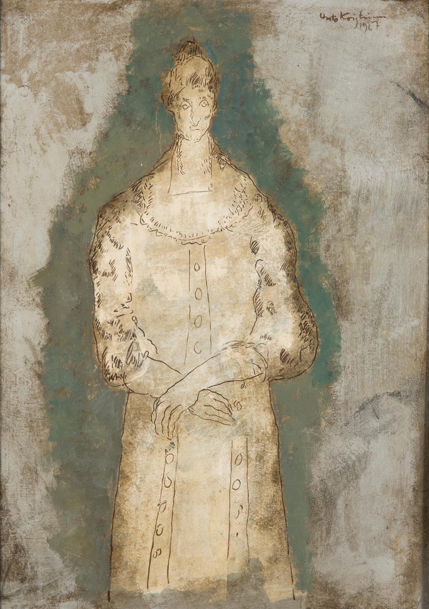 Unto Koistinen, olja på pannå, signerad och daterad 1967.