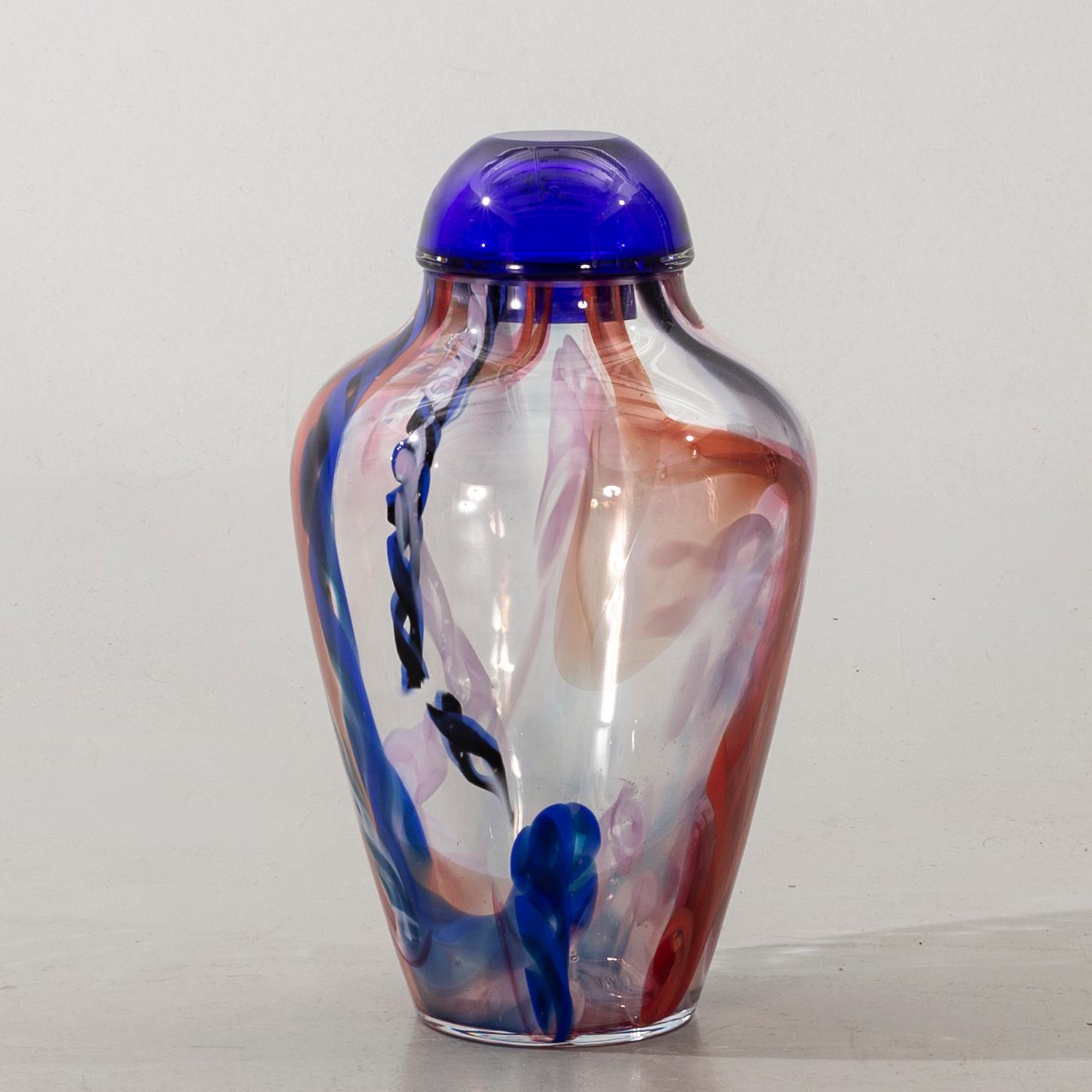 LARS HELLSTEN, lidded urn, signed.