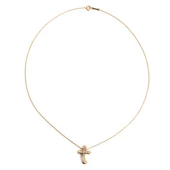 Tiffany & Co, Elsa Peretti, halsband, hänge "Etoile", 18K guld och diamanter.