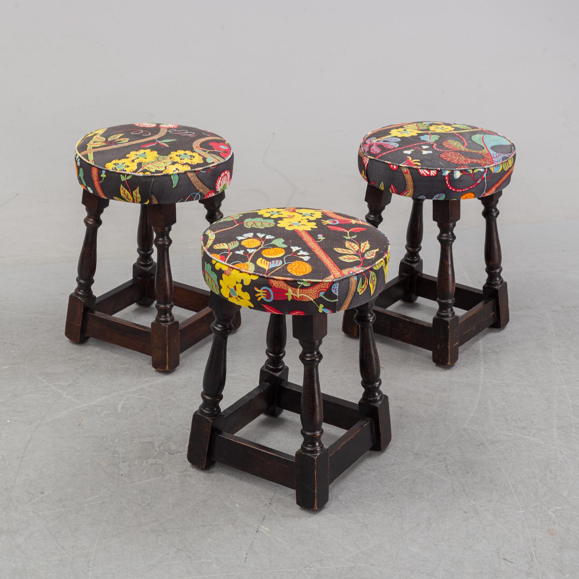 Three stools, first half of the 20th Century.