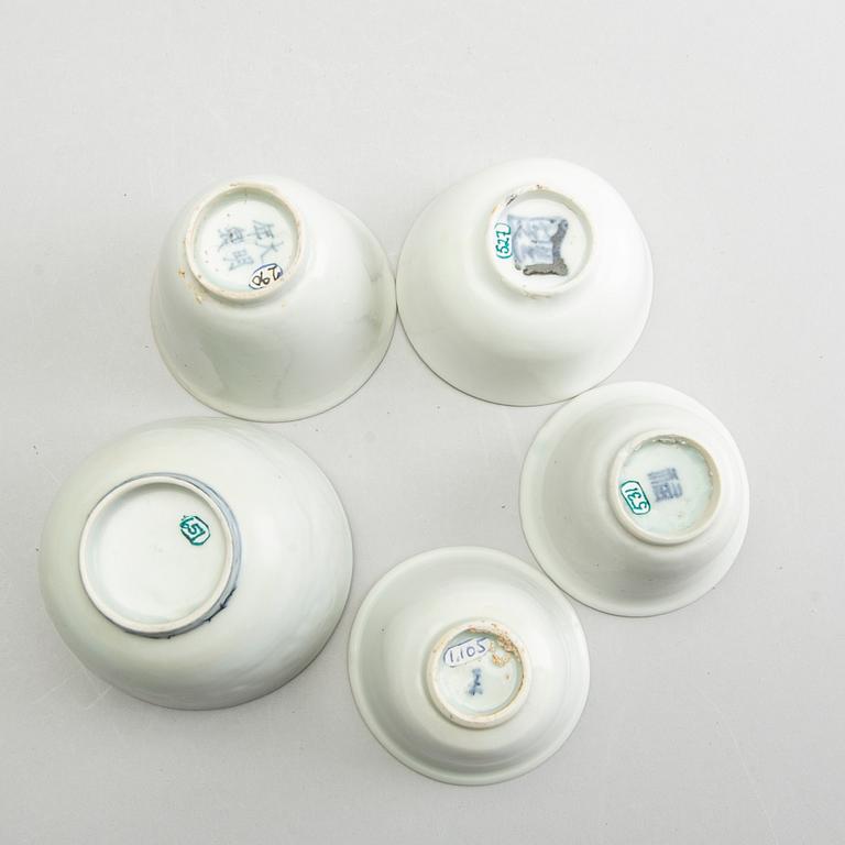 A group of five odd cups, Ming dynasty (1368-1644).