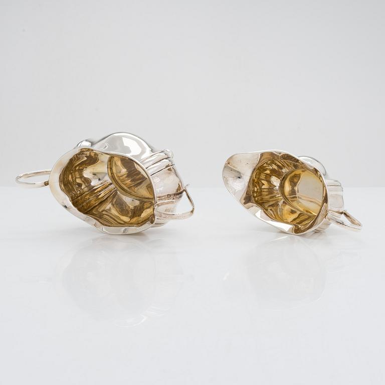 Te- och kaffeservis, 4 dlr, sterlingsilver, Joseph Gloster Ltd, Birmingham 1911, 1919 och 1922.