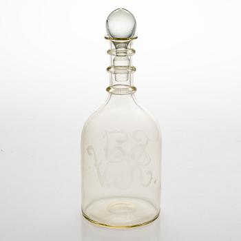 Carafe and two drinkin glasses for The Finnish State Railways 1920-1960.