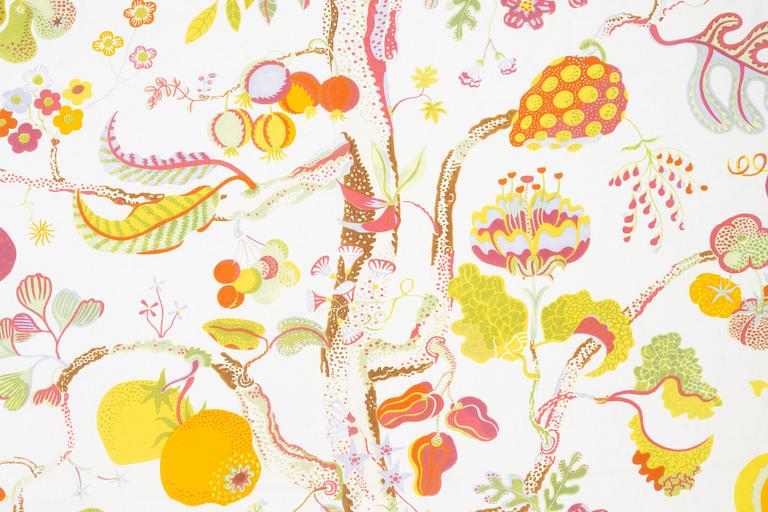 Josef Frank, a pir of curtains, 'Vegetable Tree', Svenskt Tenn.