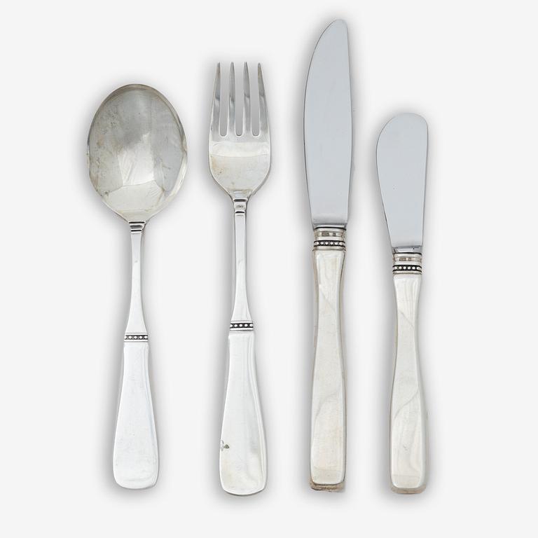 Eric Löfman, a 19-piece silver flat ware set, "Uppsala", MGAB, Lidköping, Sweden, 1978-80.