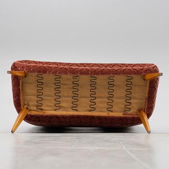 Sofa and armchair, Swedish Modern, Eks Malmö, mid-20th century.