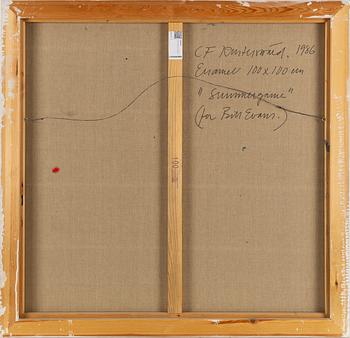 CARL FREDRIK REUTERSWÄRD, enamell on canvas, signed and dated 1986 verso.