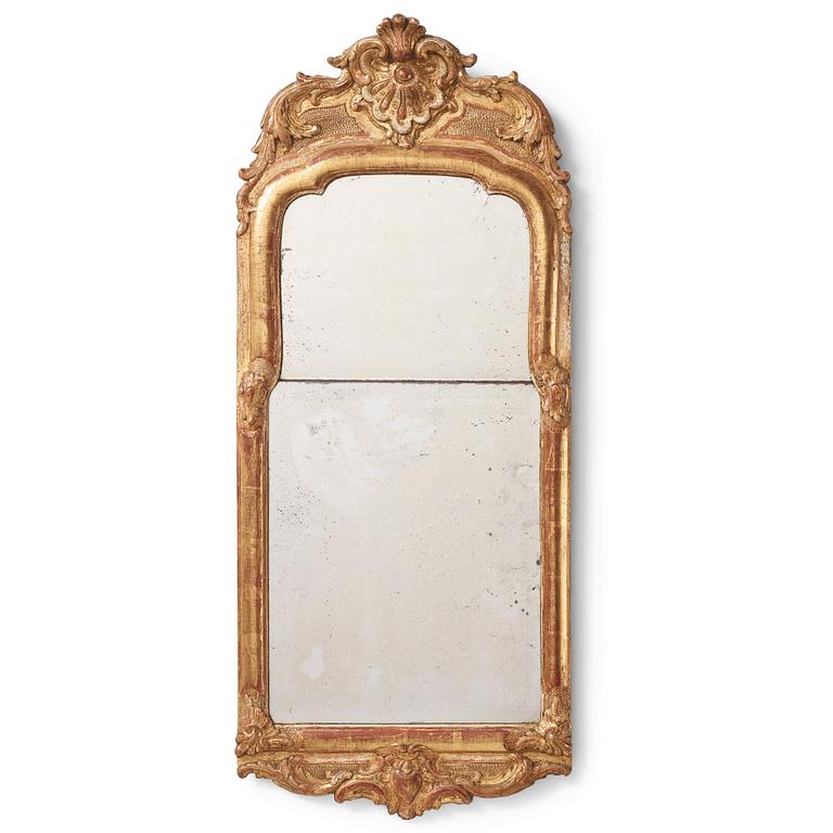 A Swedish Rococo mirror, Stockholm, second part of the 18th century.