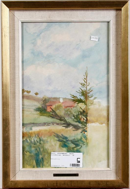STOOPENDAAL, GEORG, tillskriven. Akvarell.
