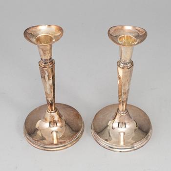 KG MARKSTRÖMS, a pair of silver candlesticks, Uppsala 1956.
