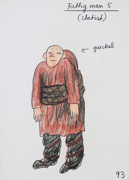MARIE LOUISE DE GEER-BERGENSTRÅHLE, 12 st,  blandteknik, ej signerade, 1970-tal.