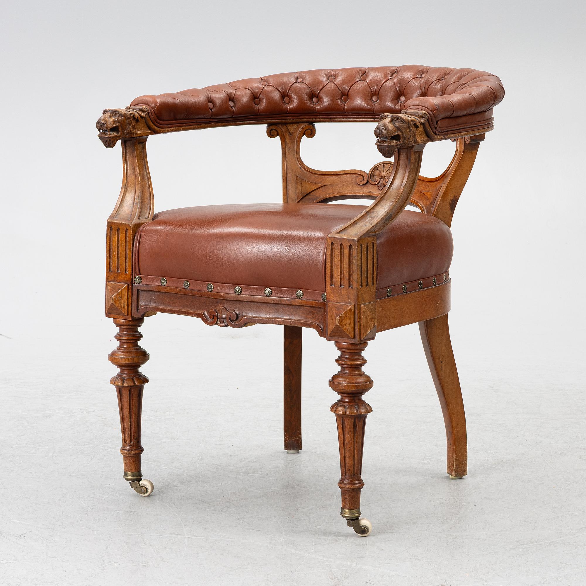A Neo-renaissance  chair, late 19th century.