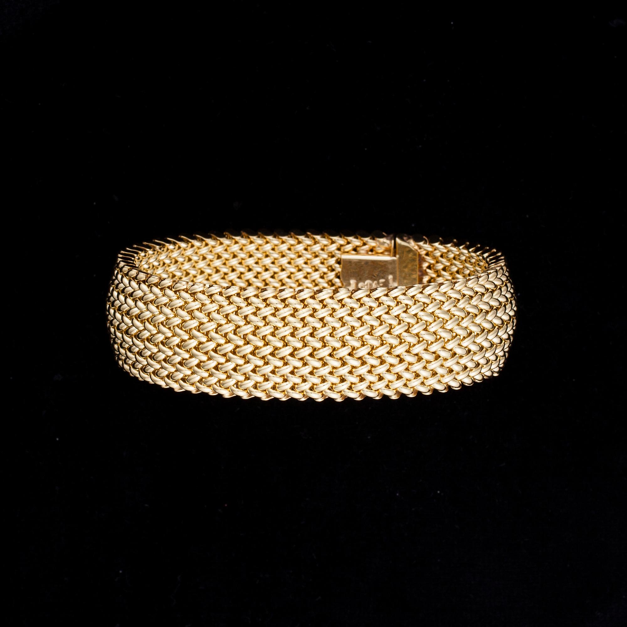 ARMBAND, 14K guld, Italien, importstämplar Faber Art. Vikt 40,7 g.