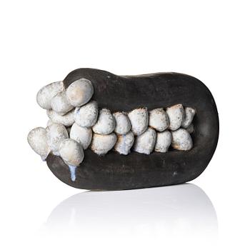 12. Mårten Medbo, a stoneware sculpture, "Gap", executed in his studio, 2017.