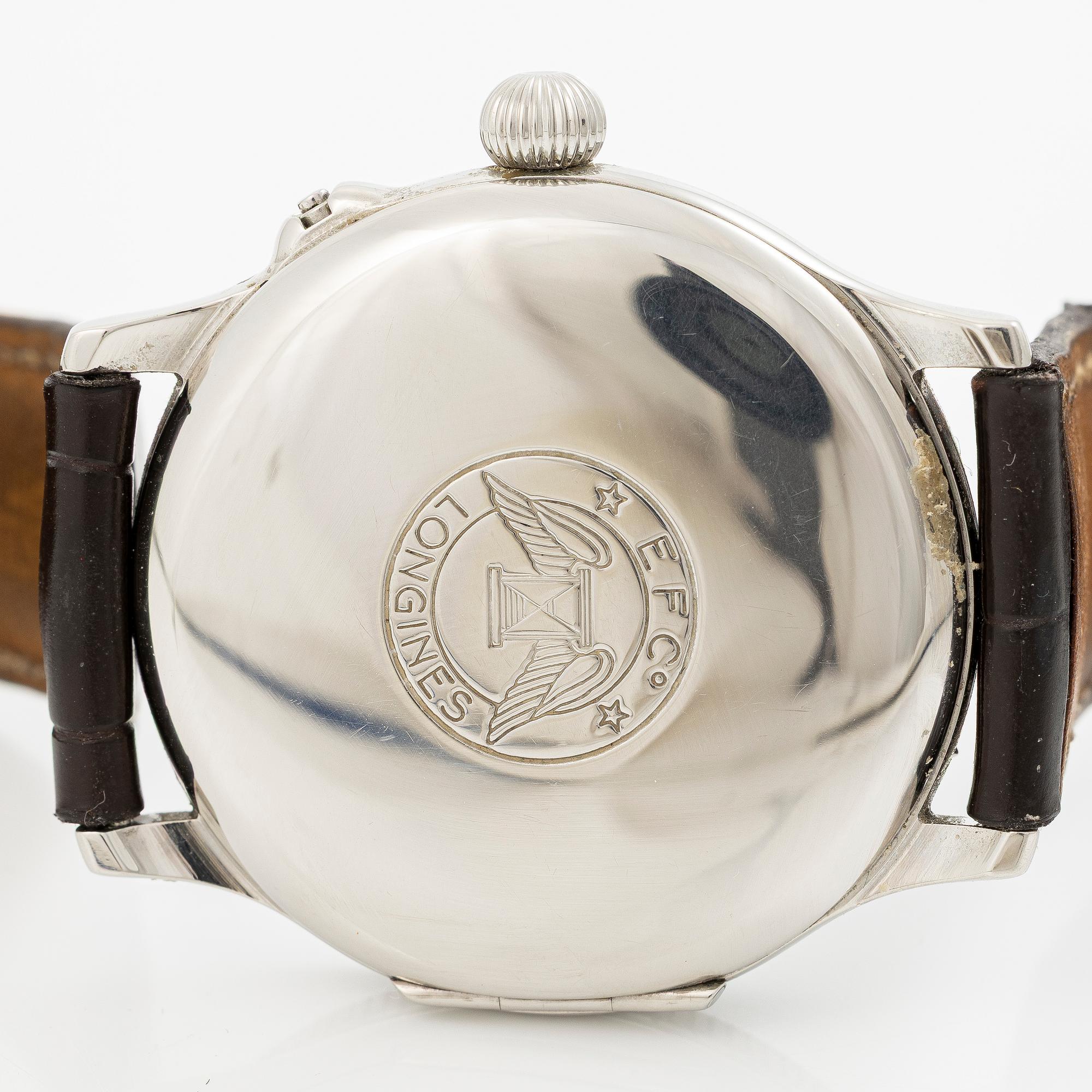 Longines, Hour Angle Watch, designed by Charles Lindbergh, wristwatch, 38 mm.