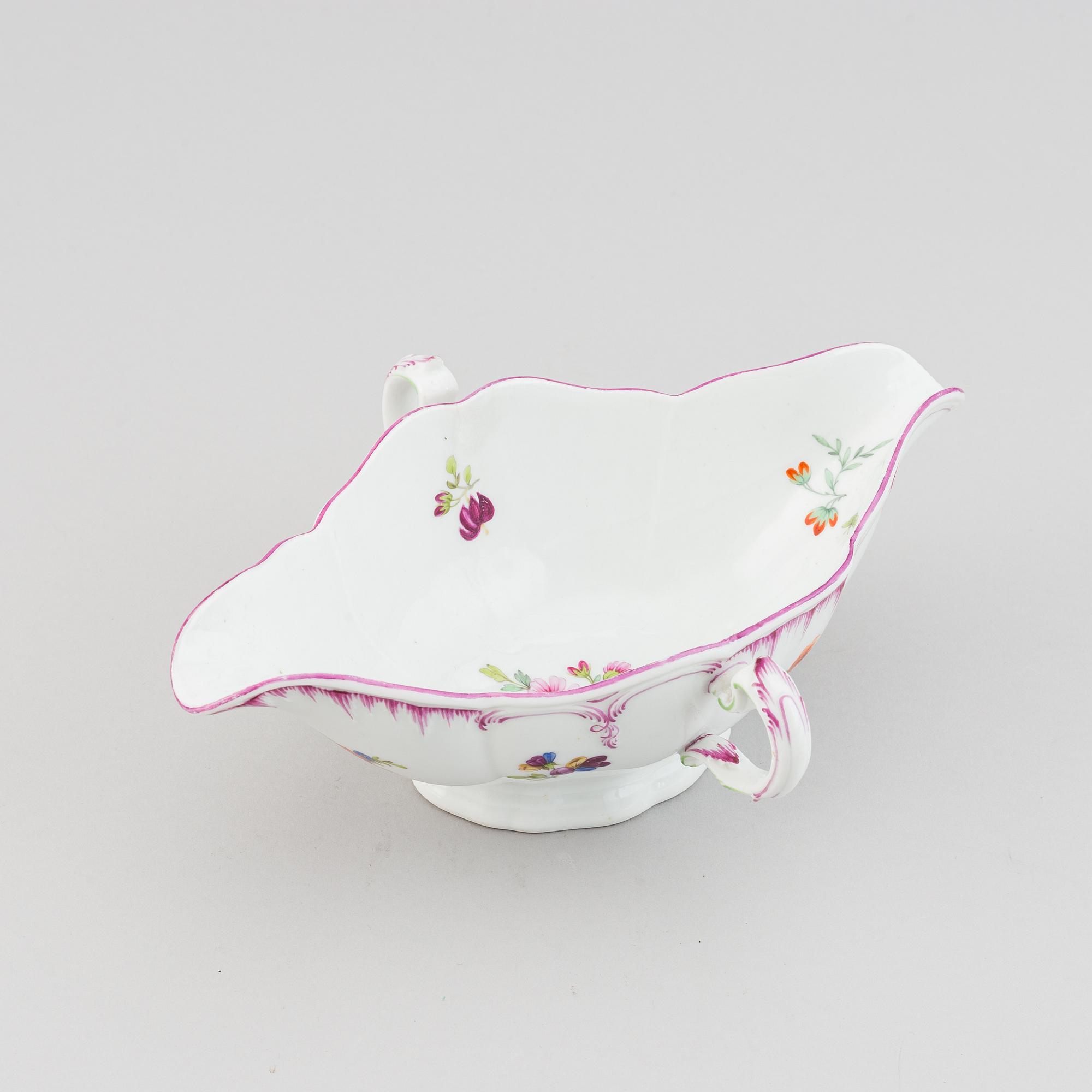 A Berlin sauce boat, 19th Century.